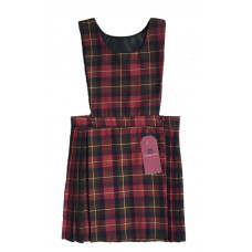Girls Pinafore Tartan Maroon